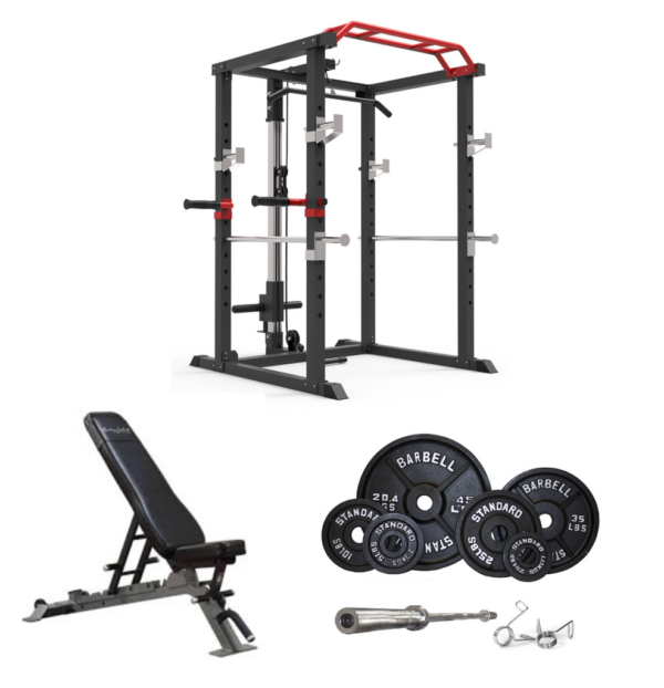 Elite Power Cage Package with Cable Pulley System For Sale